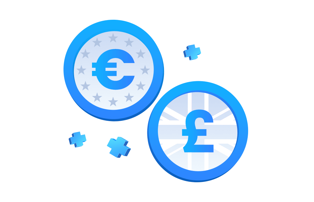 an illustration of the EUR/GBP forex pair an illustration of the EUR/GBP forex pair