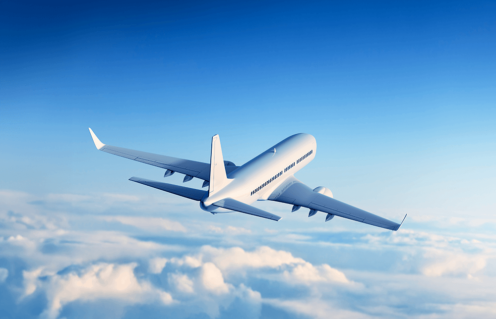 An image of an airplane flying An image of an airplane flying