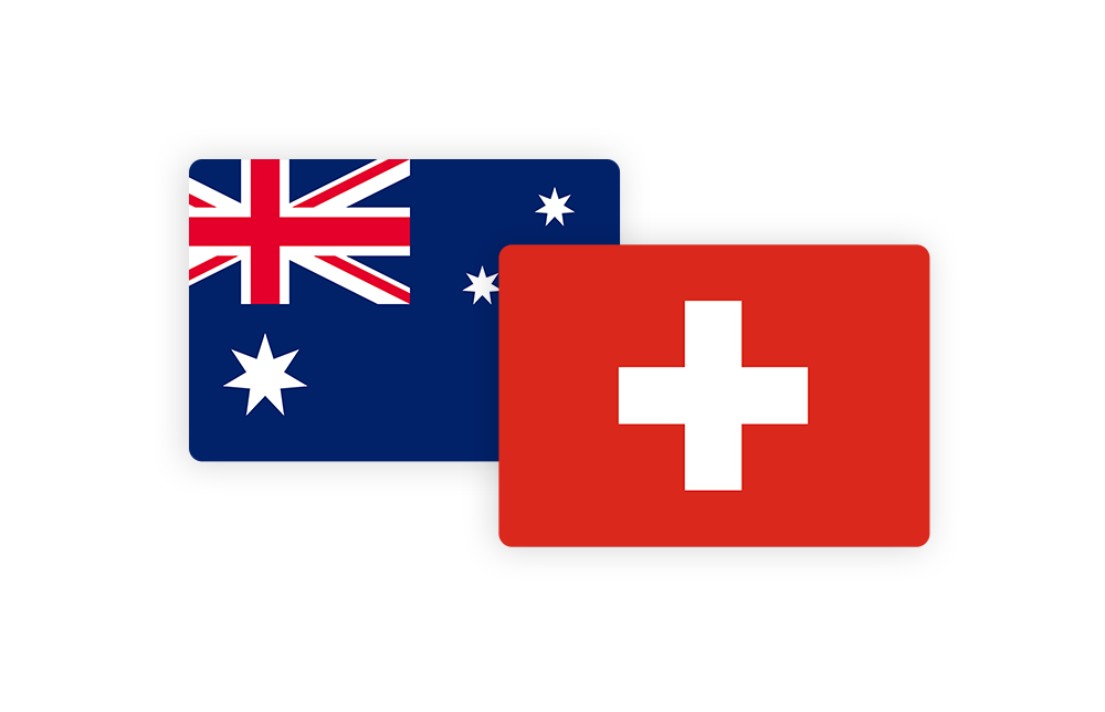 alt: an illustration of the Australian and the Swiss flags. alt: an illustration of the Australian and the Swiss flags.
